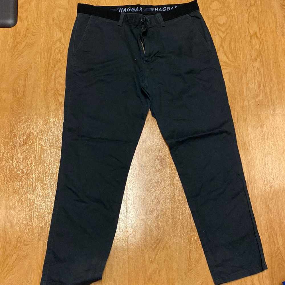 Like New- Black Haggar Action Khaki